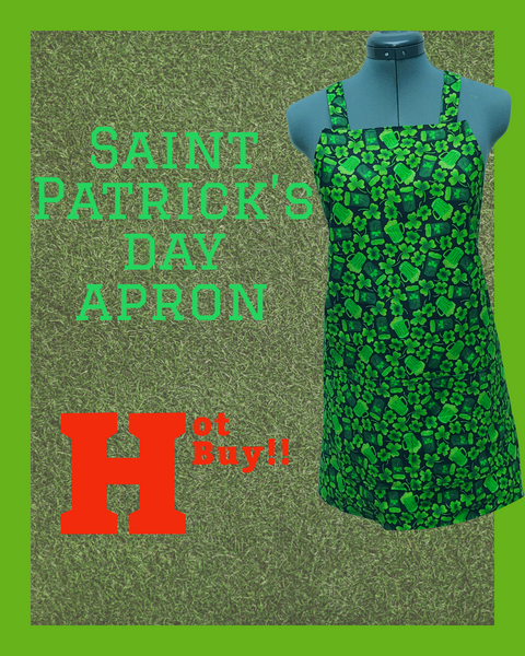 Shamrock St. Patty's day Apron