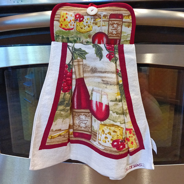 Kitchen towel with hotpad top