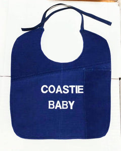 "Coastie Baby" Embroidered Bib