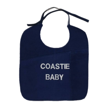 "Coastie Baby" Embroidered Bib