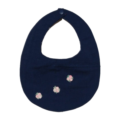 Blue Baby Bib with Applique design