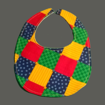 Patchwork Square Baby Bib