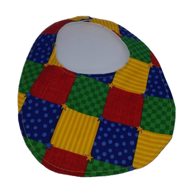 Patchwork Square Baby Bib