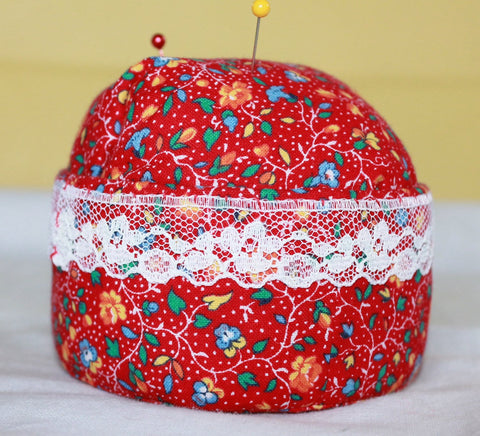 Red Floral Pin Cushion