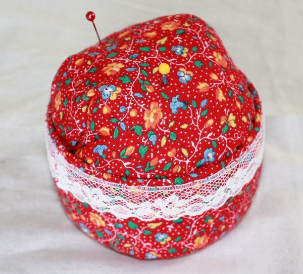 Red Floral Pin Cushion