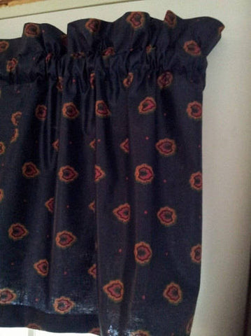 Valance Dark Blue w/Design