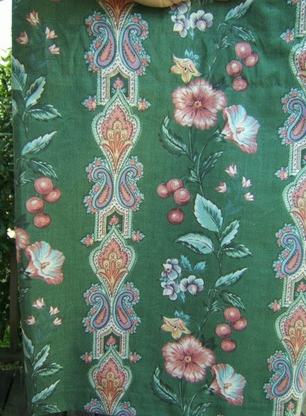 Green Floral Valance